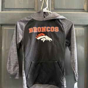 NFL Broncos Kids Hoodie Jacket - Black and Gray